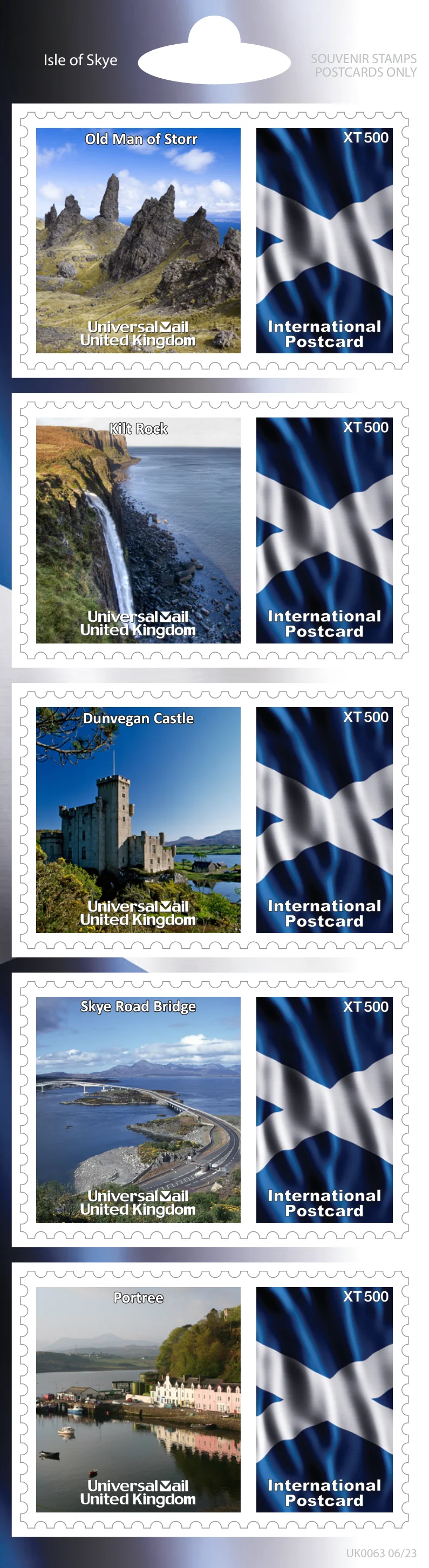 Isle of Skye complete stamp strip