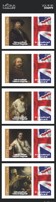 National Gallery - Rembrandt complete stamp strip